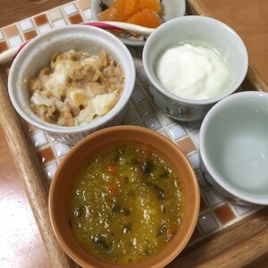 【離乳食（初期）】さつまいもとシラスのスープ